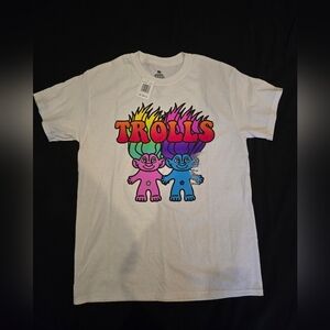 NWT DreamWorks Mens Troll Themed White M T Shirt